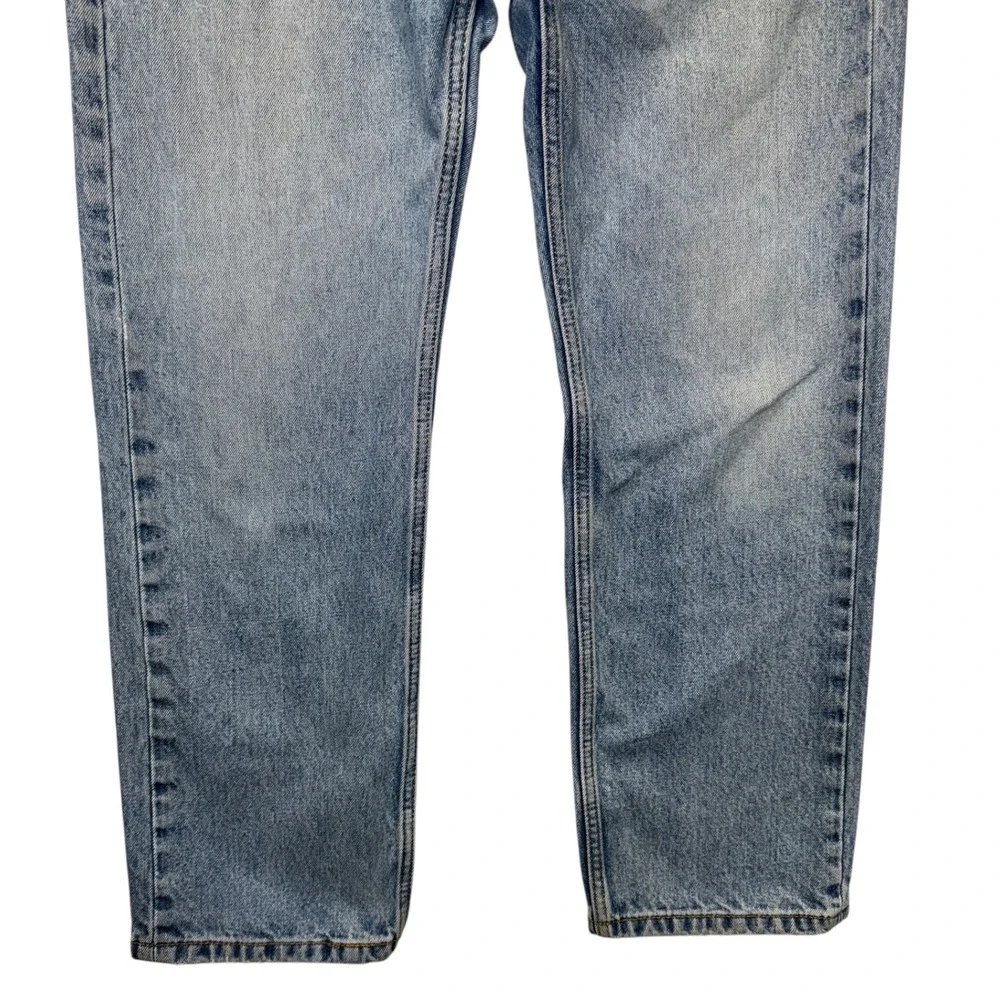 Levi Strauss 505 Regular Fit Jeans Mens 34x29 Light Wash Blue Straight Leg Denim